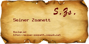 Seiner Zsanett névjegykártya