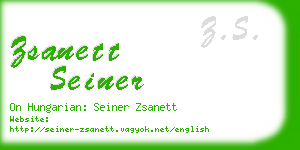 zsanett seiner business card